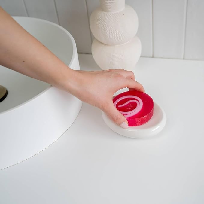 ANIHANA Handcrafted Natural Soap with Coconut Oil, Gentle Cleansing, Paraben Free, Refreshing Raspberry Lollipop Scent, 4.23 oz-FemmiqueWomen