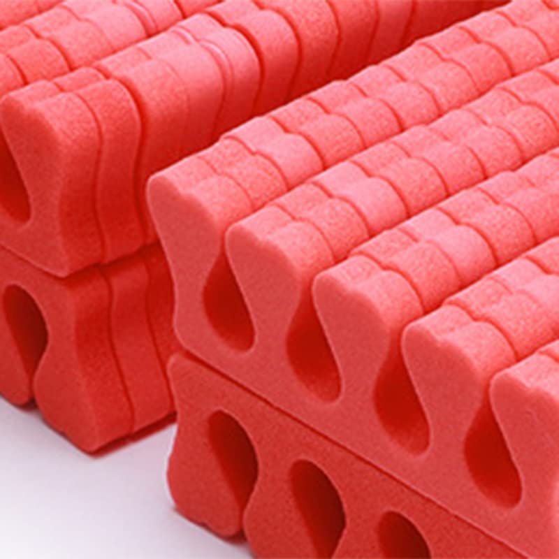 100PCS Sponge Toe Separator, Soft Toe Spreader Nail Art Finger Separator Divider Spacer Manicure Pedicure Tool for Nail Polish (Red)-FemmiqueWomen