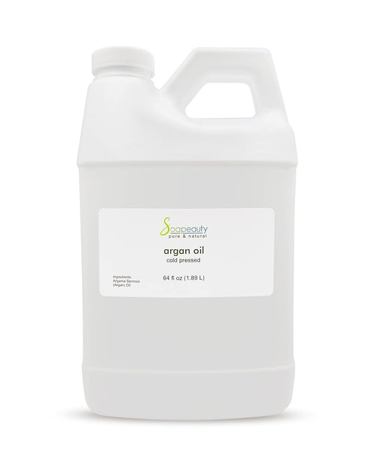 Soapeauty Cold Pressed Refined ARGAN OIL | 100% Natural & Pure | Carrier for Essential Oils, Argan Oil for Skin, Argan Oil for Hair Growth & Moisturizer | 64 fl oz-FemmiqueWomen