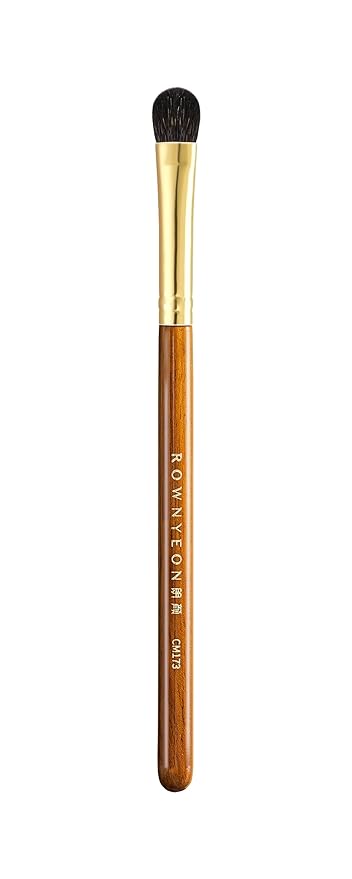 Desert Oak Series Low-Profile Oval Eyeshadow Brush - Gentle Curve for Controlled Blending, Squirrel & Goat Hybrid Bristles (CM 173)-FemmiqueWomen