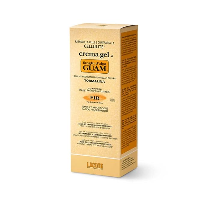 Guam Classic Strengthening Gel Mud Cream against Cellulite With Tourmaline and Far Infrared Rays (FIR Formula), After Care for Body Wraps to Prolong the Effect, 200 ML-FemmiqueWomen