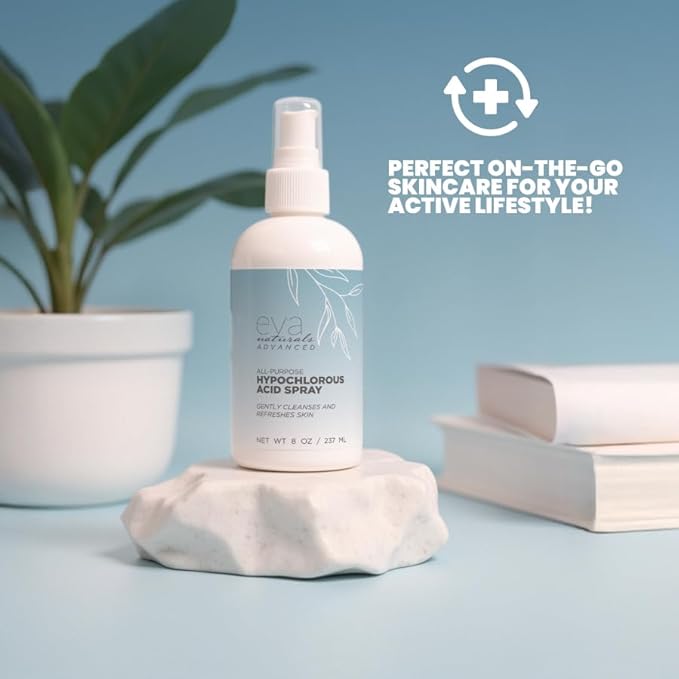 Hypochlorous Acid Spray for Face, Skin, and Body – 0.018% HOCl Facial Mist Toner, Hydrating Cleanser for Acne, Eczema, Rosacea, Eyelids, Pets, Workout, Baby, Back, Redness, Sensitive Care Spray-FemmiqueWomen