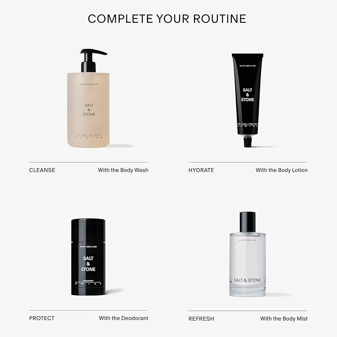 Salt & Stone Body Lotion for Women & Men | Hydrates, Nourishes & Softens Skin | Restores Dry Skin | Fast-Absorbing | Cruelty-Free & Vegan (100 ml) (Black Rose & Oud)-FemmiqueWomen