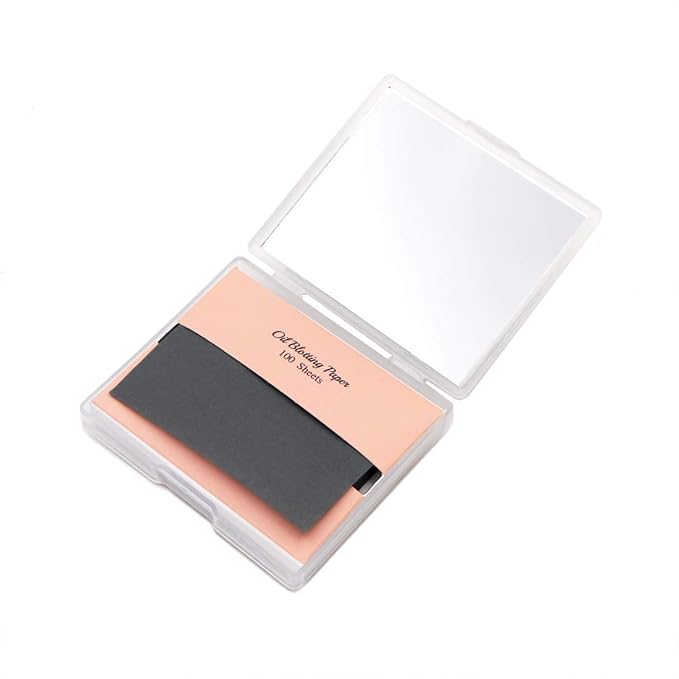 [200 Counts + Mirror Case] Christmas Edition Natural Bamboo Charcoal Oil Blotting Sheets for Face with Mirror Case-FemmiqueWomen