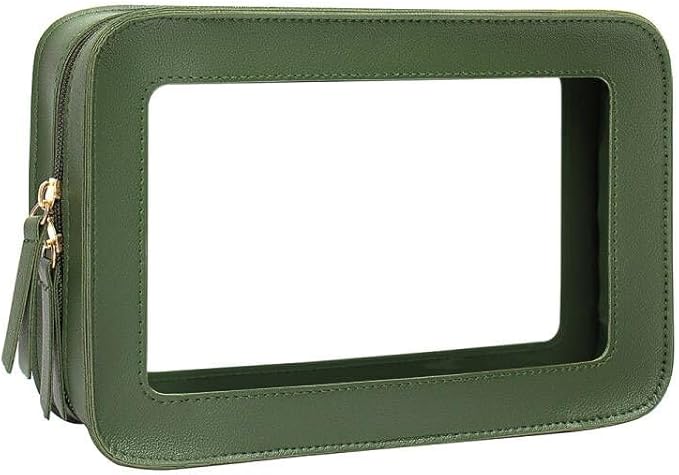 Clear Makeup Bag Small, TSA Approved Portable Toiletry Bag with Zipper Cosmetic Travel Bag Makeup Organizer Case Mini Makeup Pouch for Purse Car Organizer Bag for Women Men-FemmiqueWomen