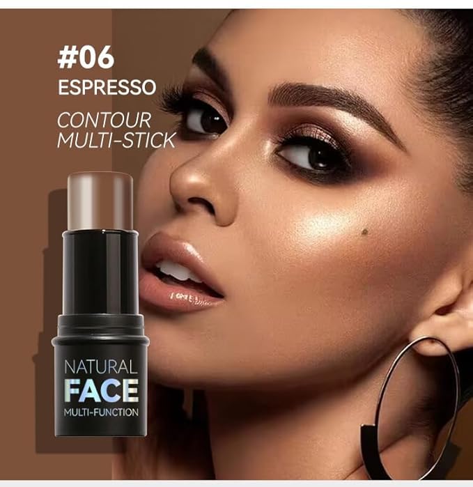 3 Pcs Face Contour Sticks Set, Shades with Highlighter & Contour & Blush Sculpted Complexion Wand Contour Long Lasting Natural Buildable Highlighters Contour Contouring Bronzer (01, 05, 06)-FemmiqueWomen