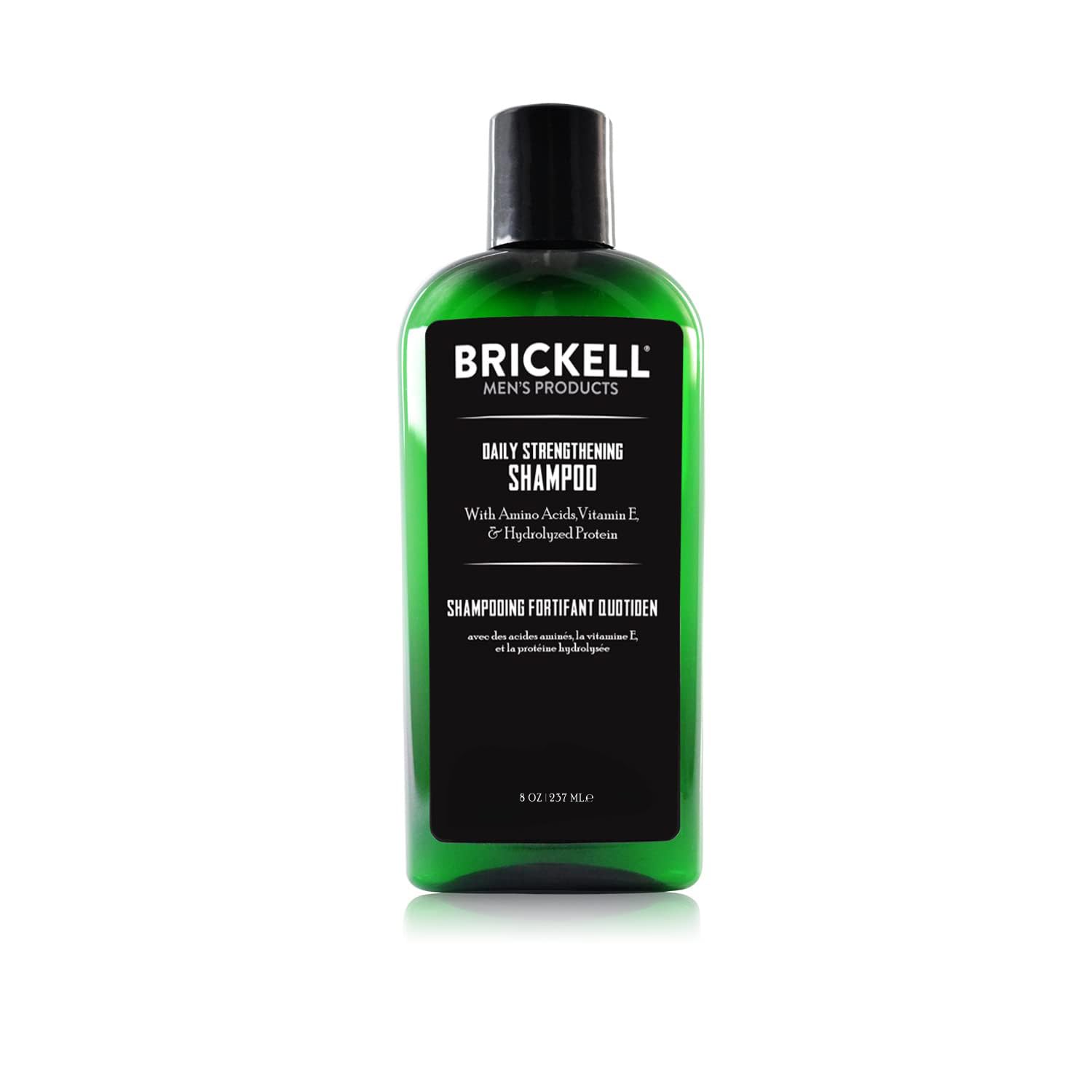 Brickell Men's Products Daily Strengthening Shampoo for Men, Natural and Organic Featuring Mint and Tea Tree Oil To Soothe Dry and Itchy Scalp, Sulfate Free and Paraben Free, 8 Ounce, Scented-FemmiqueWomen