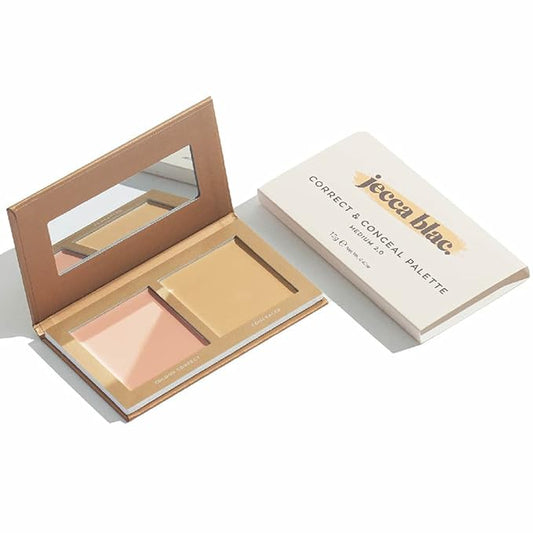 Jecca Blac Correct and Conceal Medium Coverage Palette, Lightweight Long Lasting Formula, Medium To Full Coverage, Gender Neutral and LGBTIQA+ Inclusive Make Up, Medium 2.0, 12g-FemmiqueWomen
