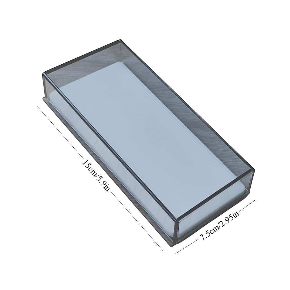 Grafting False Eyelash Acrylic Extension Pallet Organizer, Eyelash Extension Glue Tweezers Plate Makeup Palette, Dustproof Storage Box Display Training Tools Salon (Transparent Grey)-FemmiqueWomen