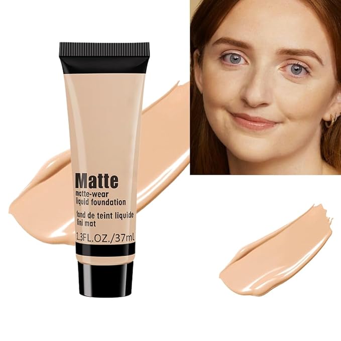 1 Pack Liquid Foundation Cream for Face Makeup,Durable Full Coverage Matte Concealer Make Up,Oil Control & Waterproof Base Primer -1 Fl.Oz (BEIGE 7#)-FemmiqueWomen