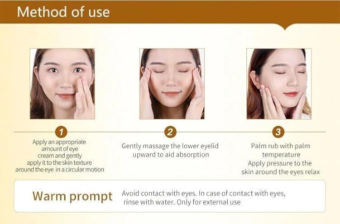 24K Gold Eye Cream For Deep Hydrating, Anti-Aging Gold Eye Cream For Dark Circles And Puffiness,Moisturizing Lightenex Gold Cream Lifting Eye SENANA (1 PACK)-FemmiqueWomen