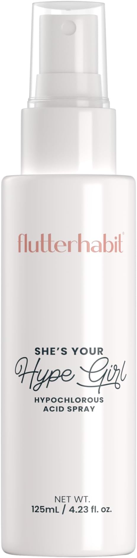 FlutterHabit Hypochlorous Acid Spray, Face Mist for Acne Prone Skin, HOCl Formula to Soothe Irritation, Refresh Complexion, Repair Damage, Balance Oil, Calm Redness, Restore Clarity (125mL)-FemmiqueWomen