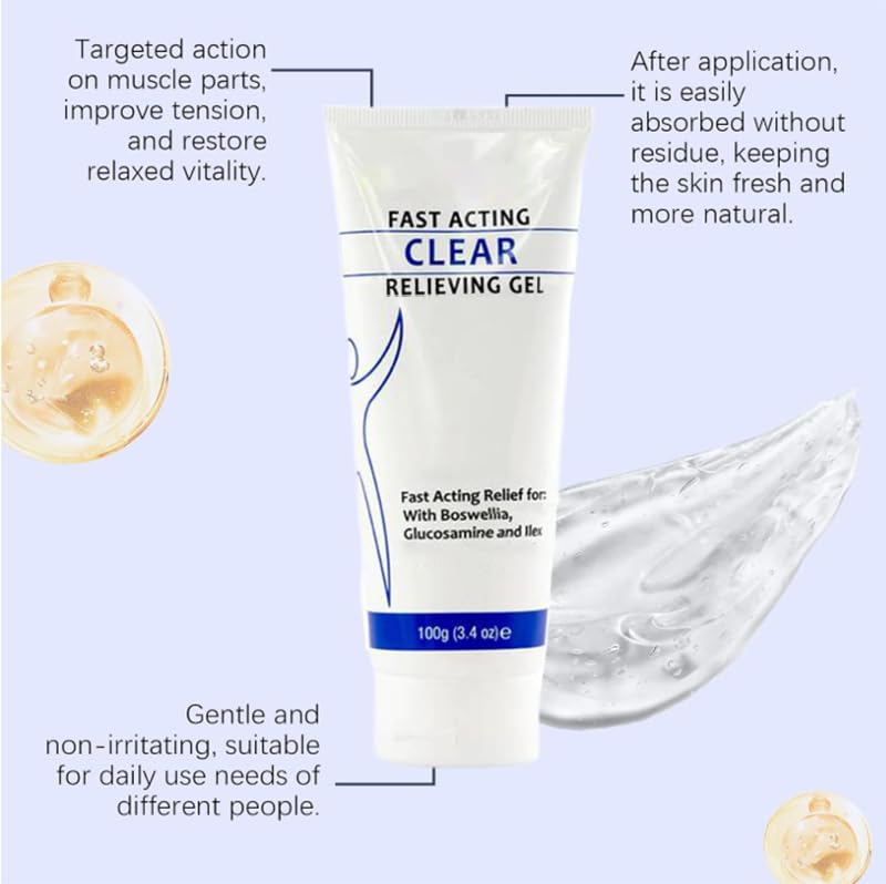 TIMLIFE Soothing Cooling Gel 100g, Relieve Muscle Tension,Sports Soothing Cooling Body Care Lotions,Cooling with Menthol and Frankincense, Fast Absorbing for Women and Men-FemmiqueWomen