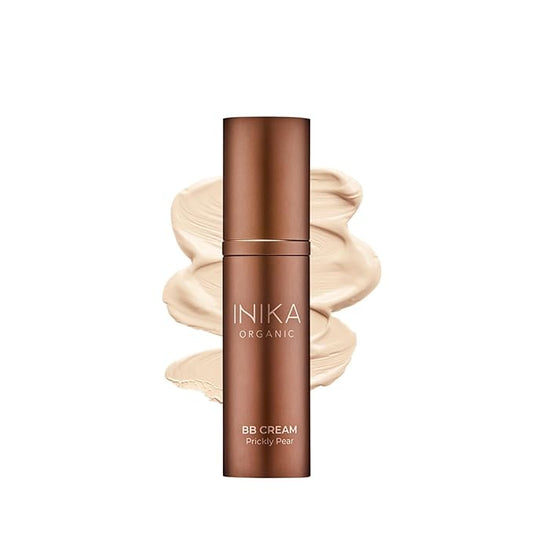 INIKA Organic BB Cream Foundation - Vegan Makeup with Hydrating Prickly Pear, Jojoba, and Pomegranate Seed Oil - Lightweight, Radiant BB Glow for Balanced Skin Tone, Cream 1 fl oz-FemmiqueWomen