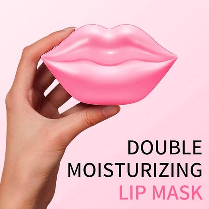 20Pcs Moisturizing/Plumping Lip Mask, Restores Moisture Mask for Dry Lips and Lines Overnight Care, Gel Treatment Masks (Pink)-FemmiqueWomen