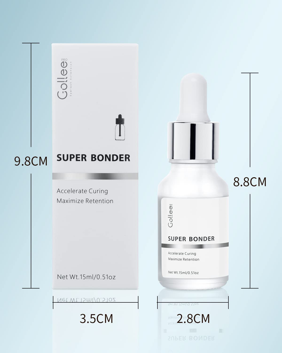 Lash Bonder for Eyelash Extensions, Lash Retention Sealant Eyelash Lash Glue Super Bonder for Lash Extensions Glue Accelerator Cure Solution Lash Extension Lash Super Bonder -15ML-FemmiqueWomen