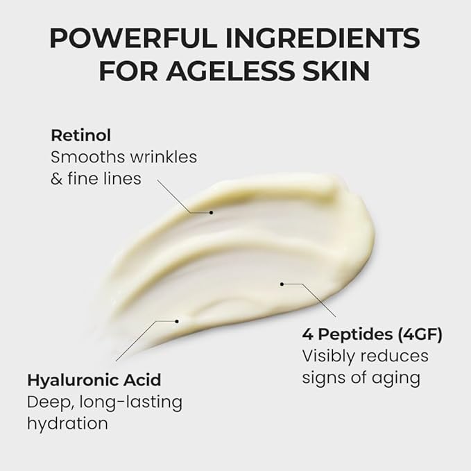 [SKIN&LAB] Retinol Lifting Roller Cream with Massage applicator, Vegan Anti Aging Face and Neck Cream for Reduce Wrinkles and Fine Line, For Face, Neck, Décolleté Wrinkle Care, 1.69 fl. oz.-FemmiqueWomen