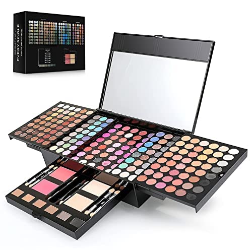 194 Colors Pink Cosmetic Make up Palette Set Kit with Eyeshadow Blusher Eyebrow Powder Face Concealer,All-in-One High Pigment Powder Pallet Kit with Mirror, Applicators-FemmiqueWomen