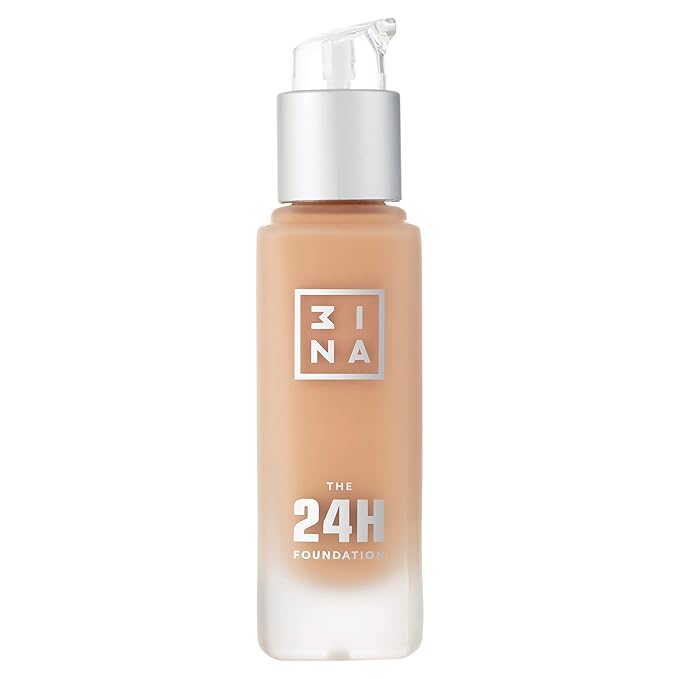 3INA The 24H Foundation 603-24H Long-Wearing Formula - Medium To High Buildable Coverage - Smooth Matte Finish - Expanded Shade Selection - Waterproof, Cruelty Free, Vegan Makeup - 1.01 Oz-FemmiqueWomen