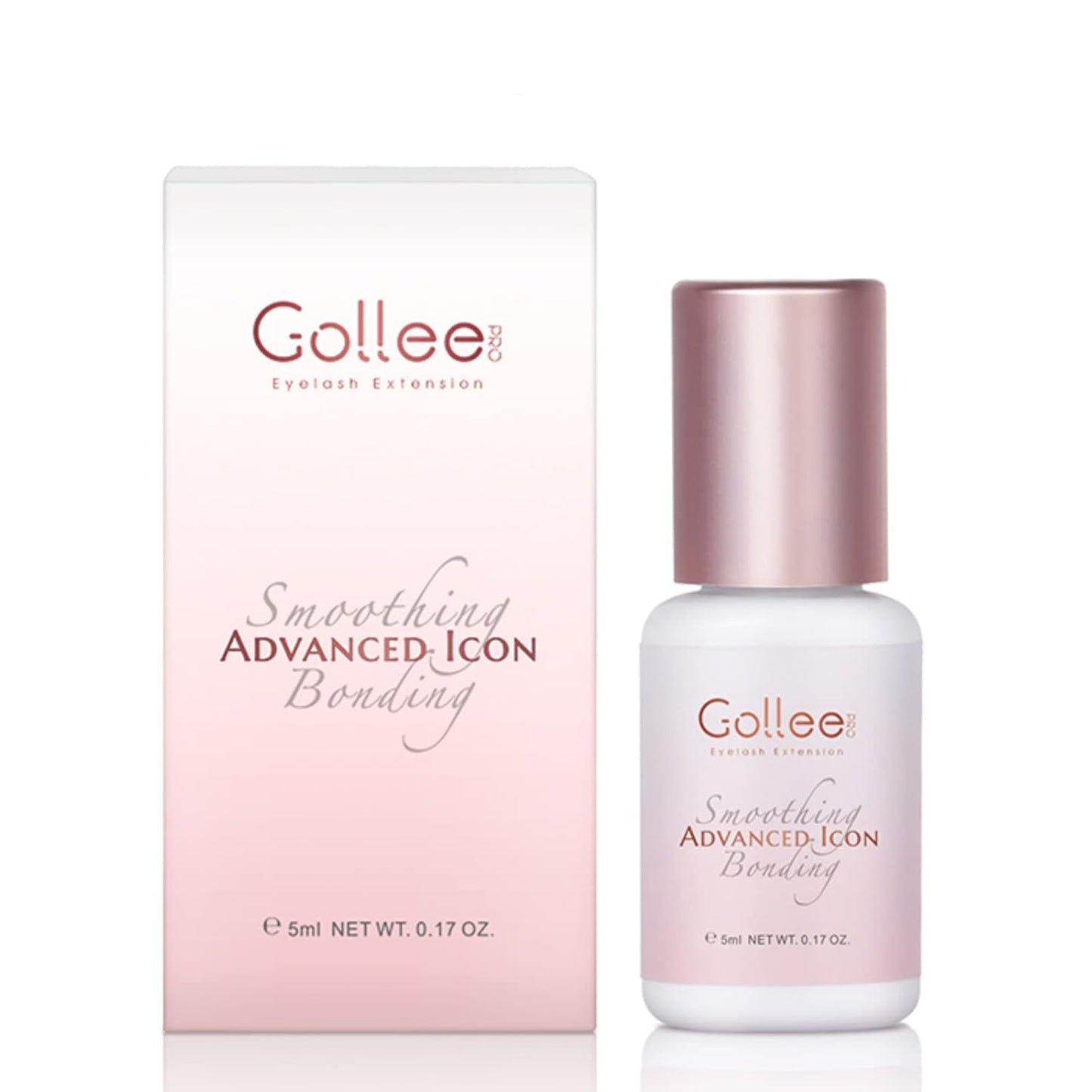 Transparent Lash Glue for Eyelash Extensions - 1-2 Sec Fast Drying/Retention 7 Weeks / (0.17fl.oz / 5ml) Maximum Bonding Clear Pink Eyelash Glue - Professional USE ONLY-FemmiqueWomen