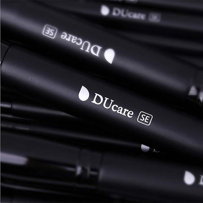 DUcare Makeup Brushes 15Pcs Premium Synthetic Kabuki Makeup Brush Set, Professional Foundation Concealers Powder Blush Blending Face Eye Shadows Black Brush Sets-FemmiqueWomen