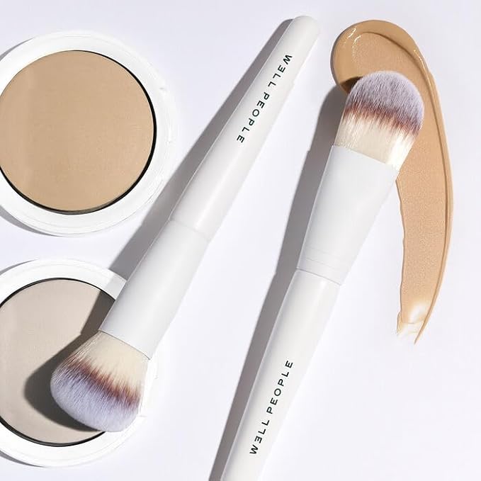 Well People Bio Complexion Brush Set, 4-Piece Face Brush Set For All Complexion Products, For Liquids, Powders & Creams, Cruelty-free Bristles-FemmiqueWomen
