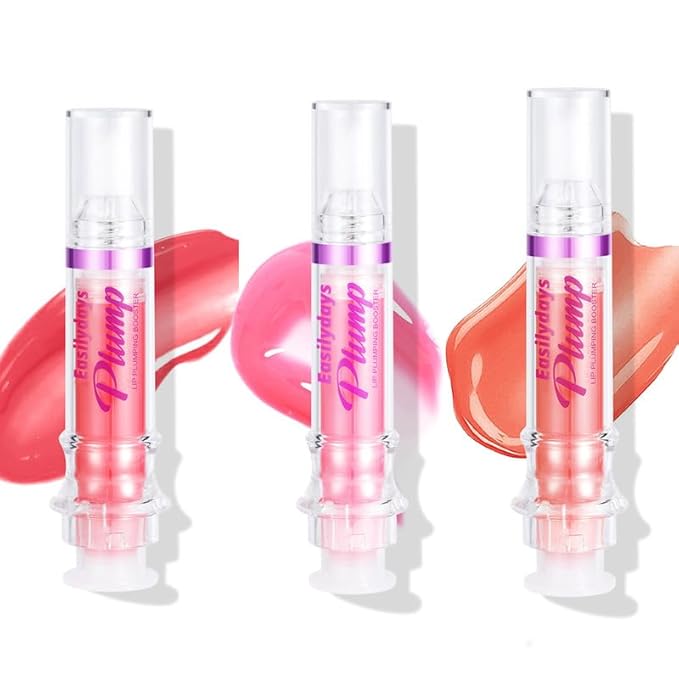 3 Colors Lifter Gloss, Spicy Lip Plumping Booster Lip Glossy Lipstick, Hydrating, Volumizes, High-Shine, Fuller Mirror Lip Glaze, Plump &Pout Lip Plumper for Women Girls, Set #04,05,06-FemmiqueWomen