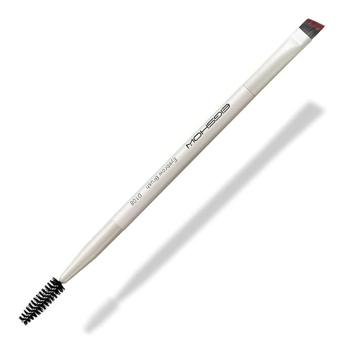 Eyebrow Brush, Dual-ended Angled Eyebrow Brush for Brows or Lashes D108 - Black-FemmiqueWomen