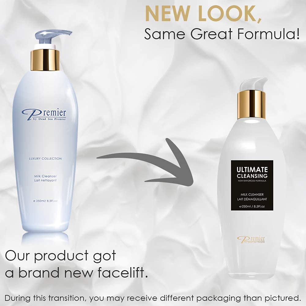 Premier Dead Sea Cleansing Milk, gentle face Cleanser & Make-up remover milk cleanser for face, sensitive and all Skin types, Classic collection skin care 8.45fl oz-FemmiqueWomen