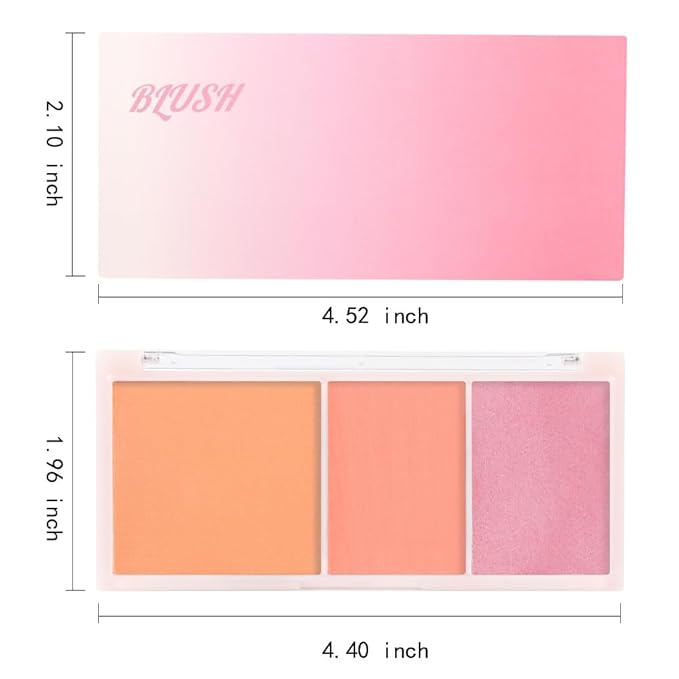 3 IN 1 Brown Nude Face Highlight Bronzer Powder Palette for Face Cheeks Contour Brightening, Buildable Matte Coverage Natural Makeup,Ultra Sculpt Nose Shadow Eyeshadow Primer-Orange-FemmiqueWomen