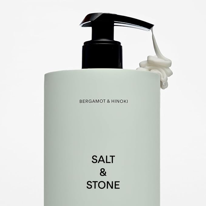 Salt & Stone Body Lotion for Women & Men| Scented Daily Body Lotion | Hydrates, Nourishes & Softens Skin | Restores Dry Skin | Fast-Absorbing | Cruelty-Free & Vegan (450 ml) (Bergamot & Hinoki)-FemmiqueWomen