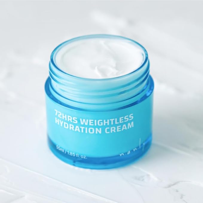 72 Hours Weightless Hydration Cream, Moisturizing Daily Face Cream, Vegan and Cruelty Free, Soothing and Brightening, All Skin Types, Korean Skin Care (1.85 fl.oz.)-FemmiqueWomen