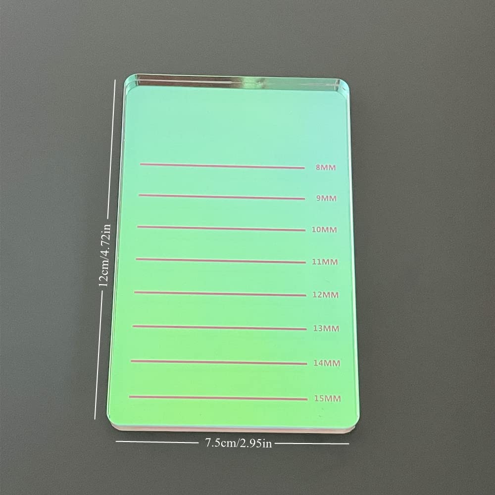 Grafting False Eyelash Acrylic Extension Pallet, Eyelash Extension Glue Tweezers Plate Pad Makeup Palette Individual Training Tools (Dazzling 4.72x2.95inch)-FemmiqueWomen