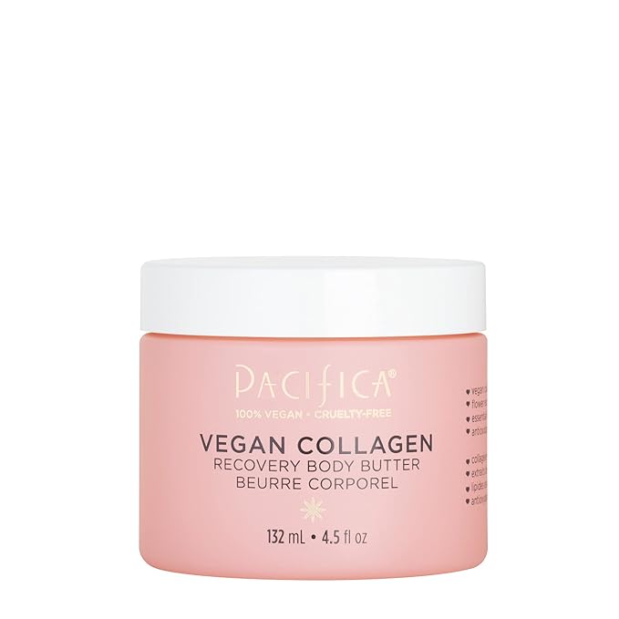 Pacifica Beauty | Vegan Collagen Body Butter | Hydrating, Nourishing, Moisturizer | Long-Lasting Hydration | Cream Lotion for Dry Skin | Light Floral Scent | Paraben Free | Vegan + Cruelty Free-FemmiqueWomen