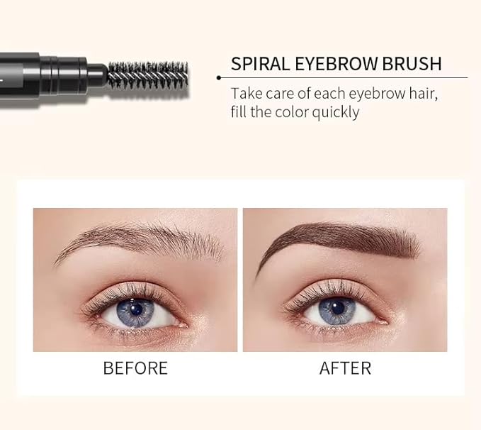 long lasting and waterproof Triangle eyebrow Pencil With Brush (coffee)