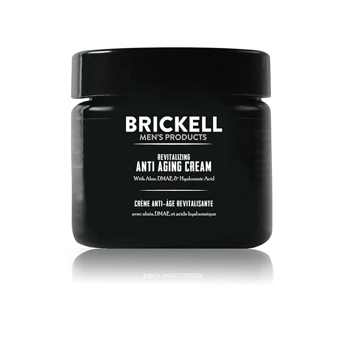 Brickell Men's Revitalizing Anti-Aging Cream For Men, Face Moisturizer For Face To Reduce Fine Lines and Wrinkles, Natural and Organic Anti Wrinkle Night Face Cream, 2 Ounce, Scented-FemmiqueWomen