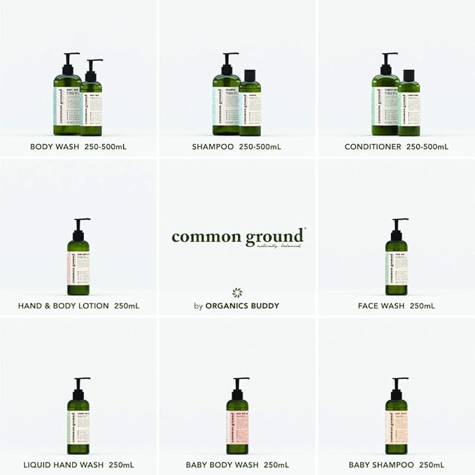 COMMON GROUND Natural Lotion Moisturizer - Paraben & Cruelty Free - Non Greasy, Vegan, Plant-Based, Avocado Oil - All, Men, Women, Eczema, Sensitive Skin (2 x 8.4 fl oz)-FemmiqueWomen