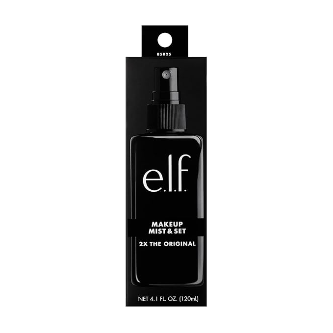 e.l.f. Makeup Mist & Set, Hydrating Setting Spray For Setting & Reviving Makeup, Soothes & Hydrates Skin, Infused With Vitamin A, Vegan & Cruelty-free, 4.05 Fl Oz (120 ml)-FemmiqueWomen