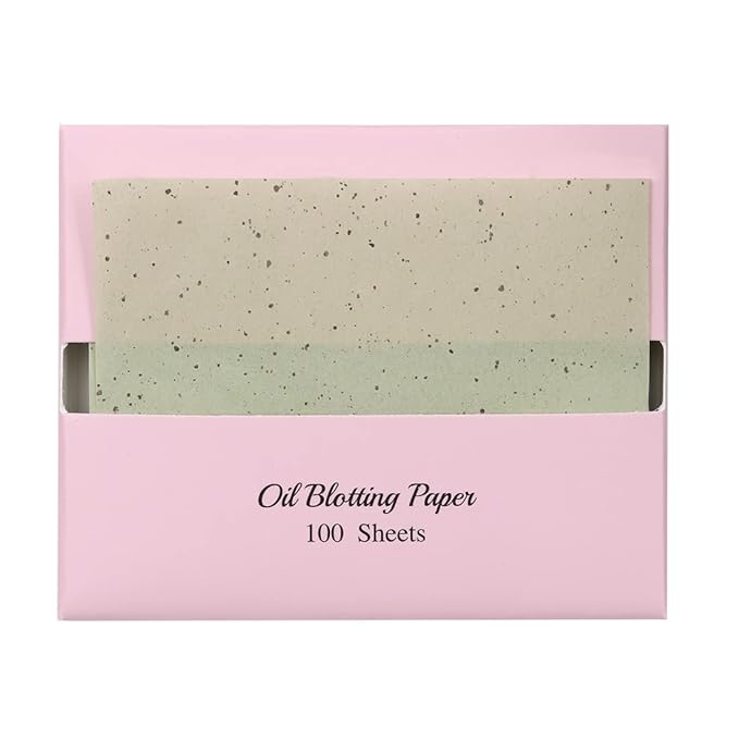 [400 Counts + Mirror Case] Green Tea Natural Oil Blotting Sheets for Face with Mirror Case and Refills-FemmiqueWomen