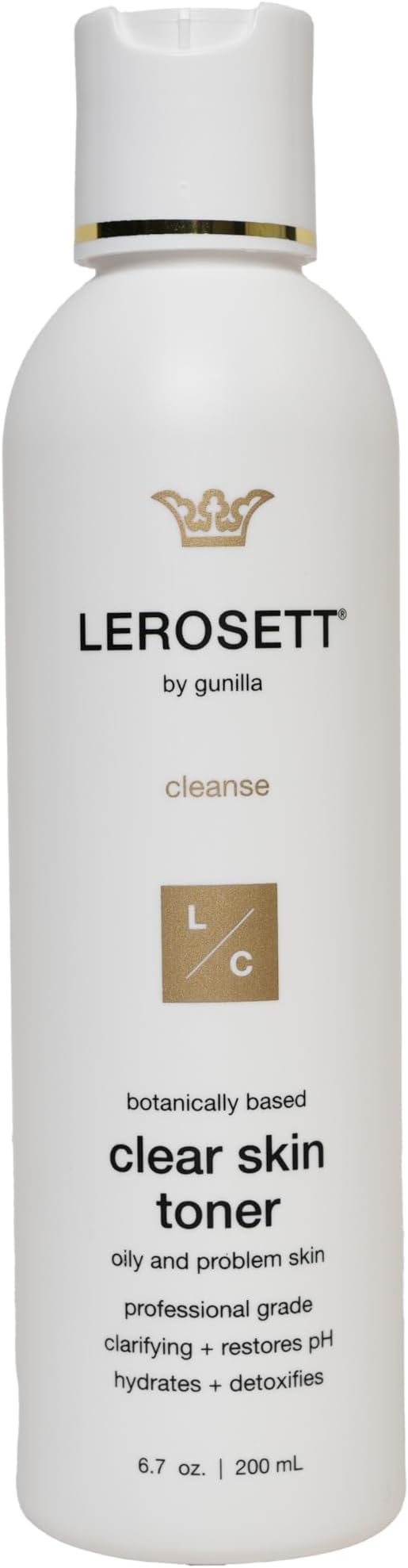 LEROSETT Toner for Clear Skin, Aloe Vera Based Toner with Glycolic Acid & 10 Calming Botanicals Helps Reduce Irritation, Future Blemishes, Blackheads, and Tightens Pores, Natural, Vegan - 6.7 oz-FemmiqueWomen