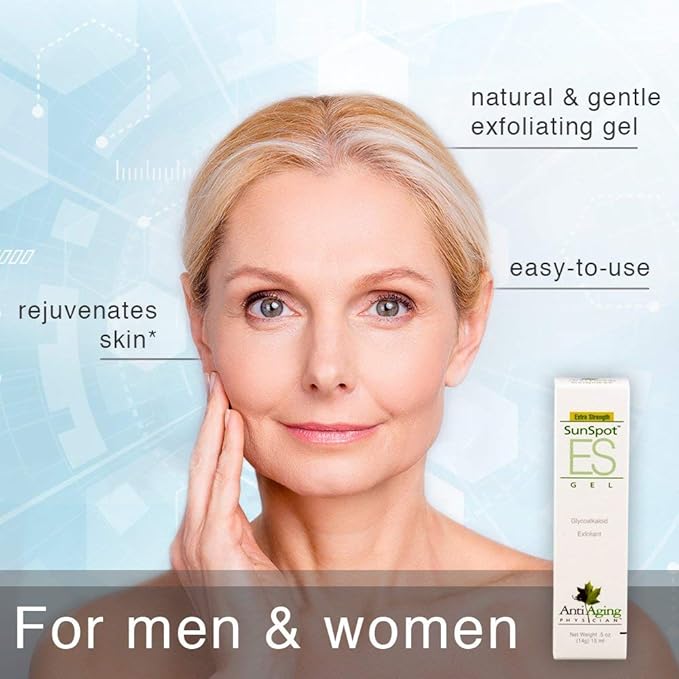 Lane Innovative - SunSpot ES, Natural Exfoliating Gel, Skin Rejuvenating Ingredients, Including Aloe Vera and Tea Tree Oil (0.5 Ounce, Pack of 2)-FemmiqueWomen