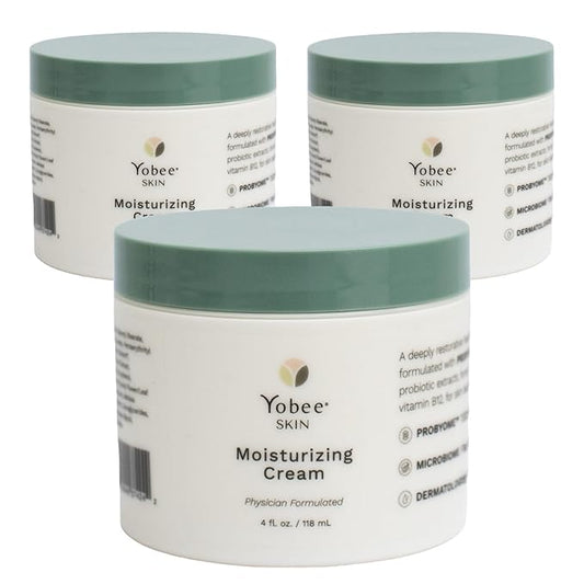 Yobee Body & Face Moisturizing Cream for Dry, Sensitive Skin | Probiotic extracts, Honey, Turmeric, Vitamin B12, Ceramides, Shea Butter | Fragrance Free | For Kids & Adults (3)-FemmiqueWomen