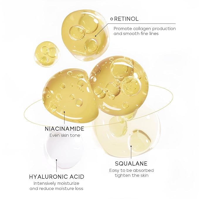 Retinol Cream for Face, Anti Aging Face Moisturizer with Hyaluronic Acid, Rapid Wrinkle Repair, Day & Night Cream Serum for Women, Reduce Fine Lines, Wrinkles & Dark Spots 1.06oz, 2Pack-FemmiqueWomen