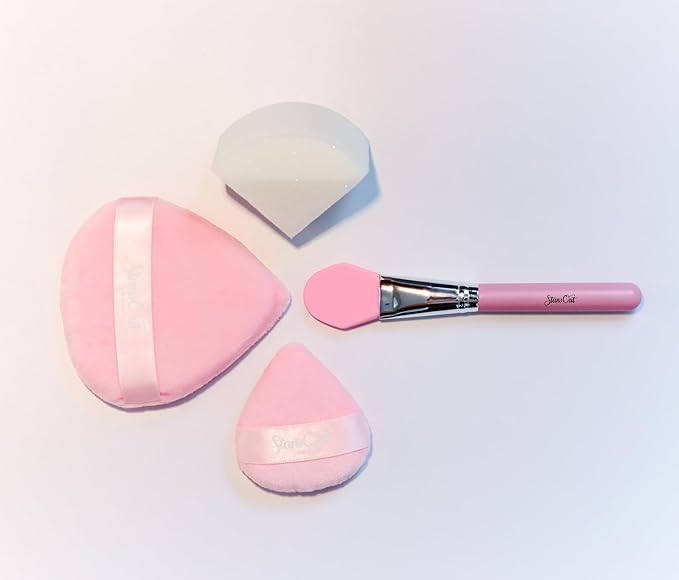 StansOut Ultimate Complexion Bundle: Liquid Foundation Brush, Makeup Brushes for Liquid, Cream, Stick Foundation - Flat, Round, Blender Brushes - 101 Contoured, 108 Straight - Long-Lasting-FemmiqueWomen