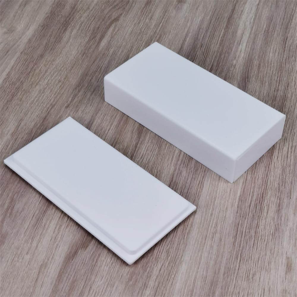 Grafting False Eyelash Acrylic Extension Pallet Organizer, Eyelash Extension Glue Tweezers Plate Makeup Palette, Dustproof Storage Box Display Training Tools Salon (White)-FemmiqueWomen