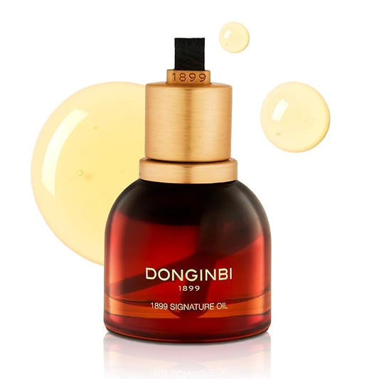 Donginbi 1899 Signature Oil - Skin Barrier Repair & Firming Face Oil for Women, Jojoba Seed Oil & Sweet Almond Oil for Sensitive Skin, Korean Red Ginseng Skin Care, 0.52 floz / 15ml-FemmiqueWomen