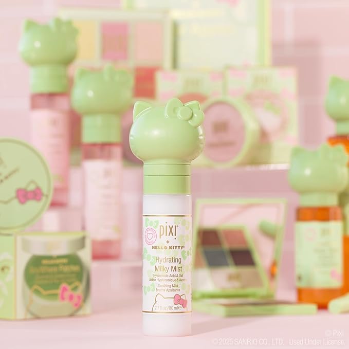 Pixi Beauty + Hello Kitty Milky Mist 2.70 Fl Oz | Hydrating Moisturizer for Dry Skin | Infused with Hyaluronic Acid-FemmiqueWomen