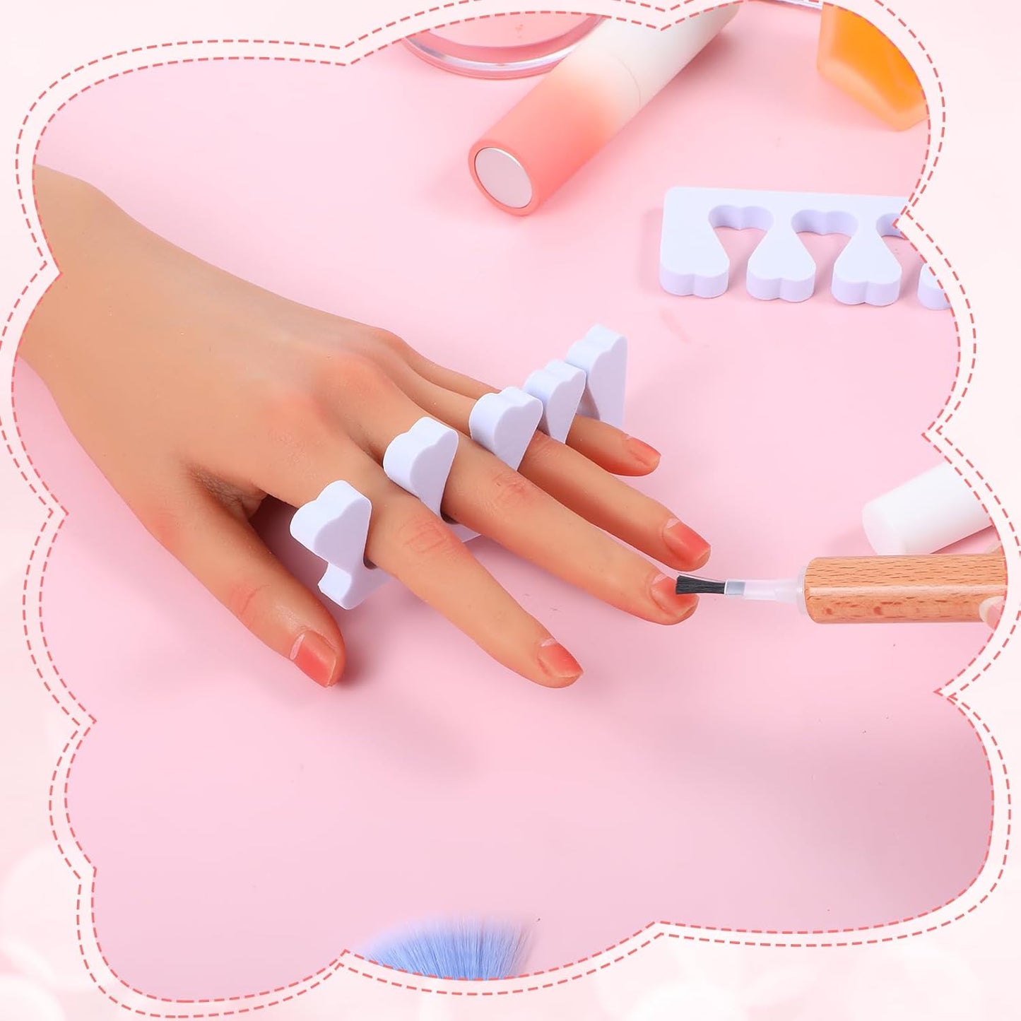 300 Pcs Toe Separators for Nail Polish Bulk Toe Separator Pedicure Correct Foot for Men Women Nail Polish Comfy Soft Pedicure Supplies(White)-FemmiqueWomen