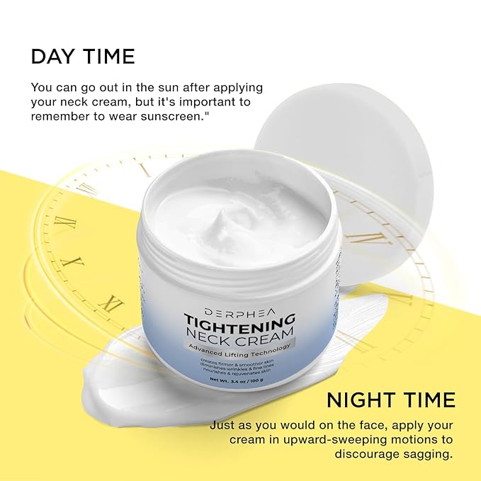Neck Tightening Cream: Tighten and Lift Neck Cream For Tightening and Firming, Fine lines, Loose & Sagging On Face, Decollete & Other Skin Areas - 3.4 Oz-FemmiqueWomen