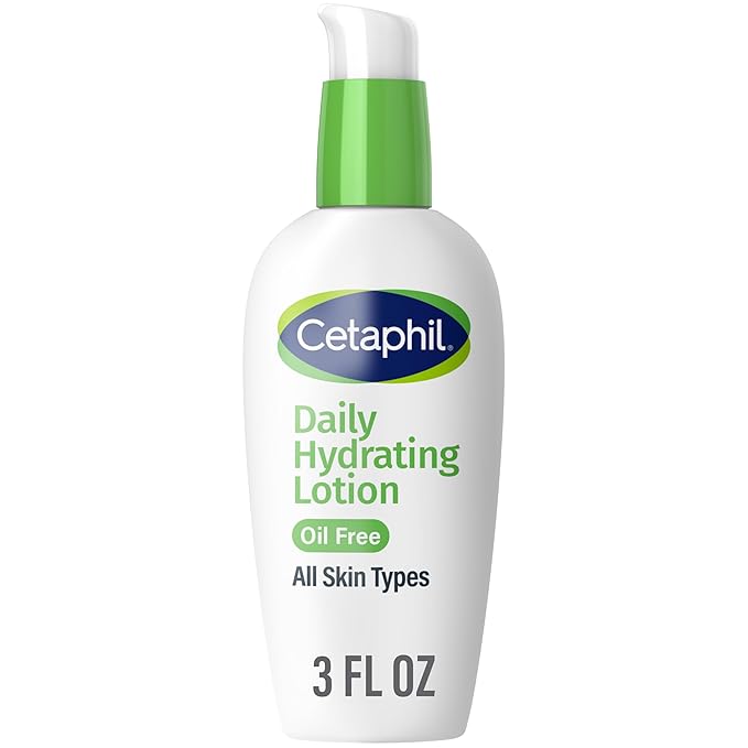 Cetaphil Daily Hydrating Lotion for Face, With Hyaluronic Acid, 3 fl oz, Lasting 24 Hour Hydration, for Combination Skin, No Added Fragrance, Non-Comedogenic-FemmiqueWomen